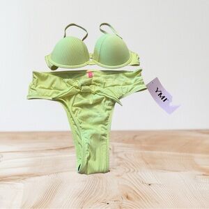 NWT YMI Neon Yellow Bikini Large